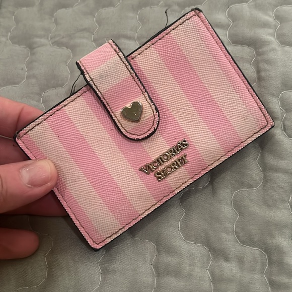 Victoria Secret Accordion Card Case  striped heart logo - Picture 5 of 6